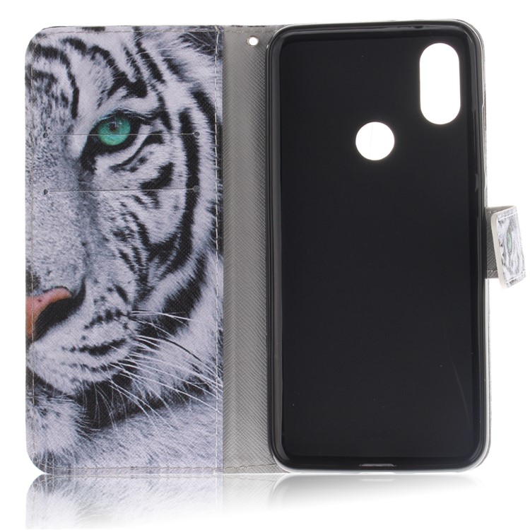 Pattern Printing Wallet Leather Case with Stand for Xiaomi Mi A2 / Mi 6X - Tiger-8