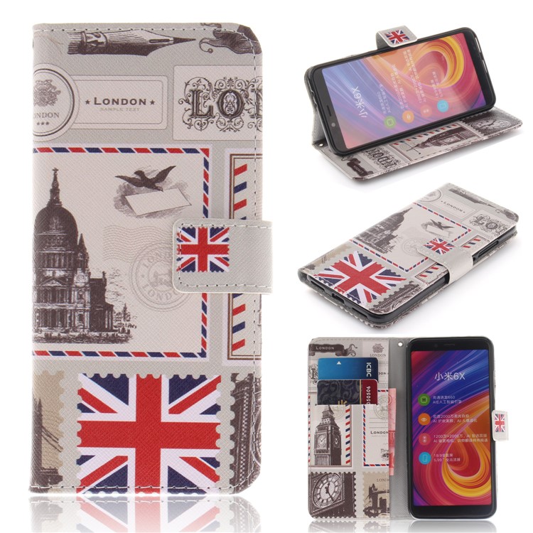 Pattern Printing Wallet Leather Flip Phone Case with Stand for Xiaomi Mi A2 / Mi 6X - UK Flag-1