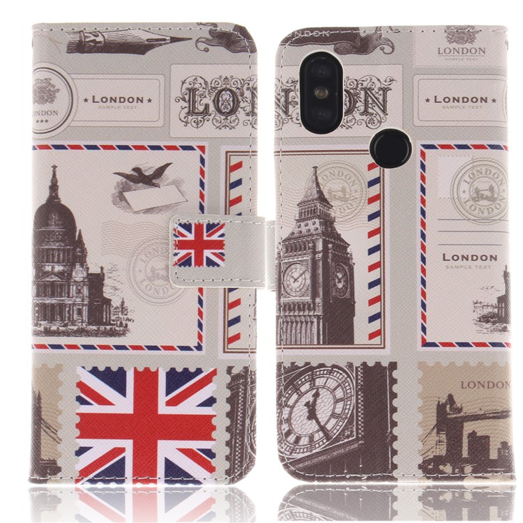 Pattern Printing Wallet Leather Flip Phone Case with Stand for Xiaomi Mi A2 / Mi 6X - UK Flag-2