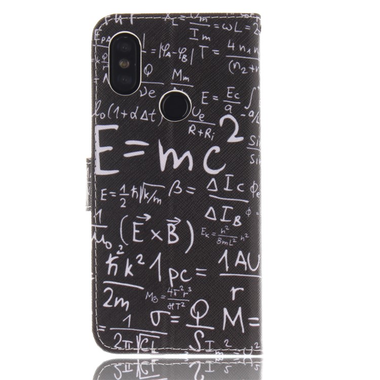 Pattern Printing Wallet Stand Leather Mobile Casing for Xiaomi Mi A2 / Mi 6X - Formula-3