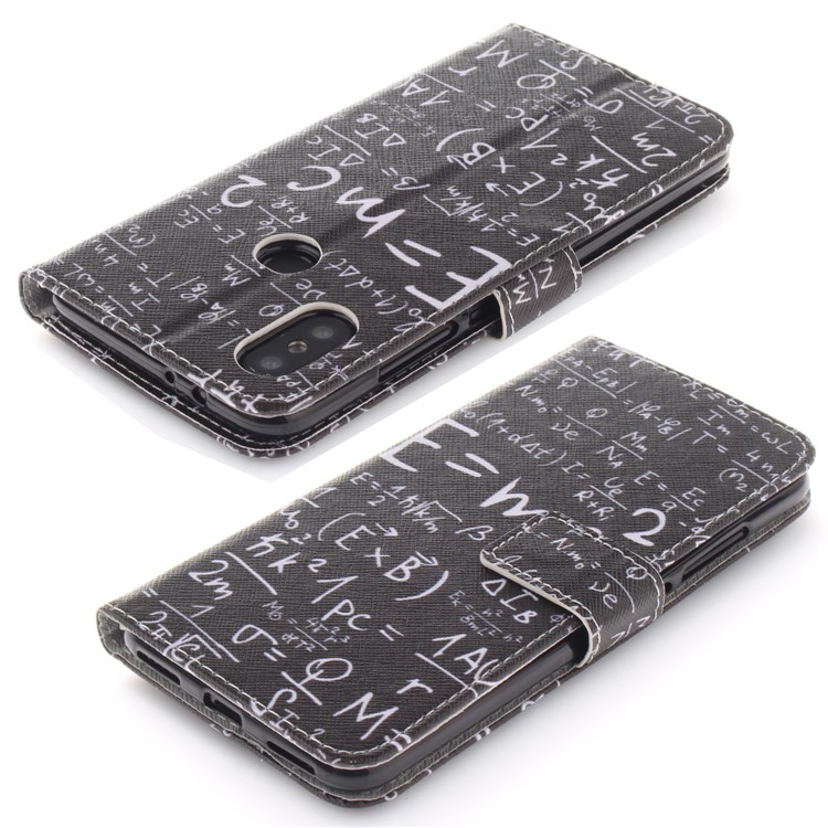 Pattern Printing Wallet Stand Leather Mobile Casing for Xiaomi Mi A2 / Mi 6X - Formula-4
