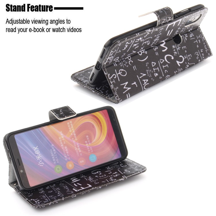 Pattern Printing Wallet Stand Leather Mobile Casing for Xiaomi Mi A2 / Mi 6X - Formula-5
