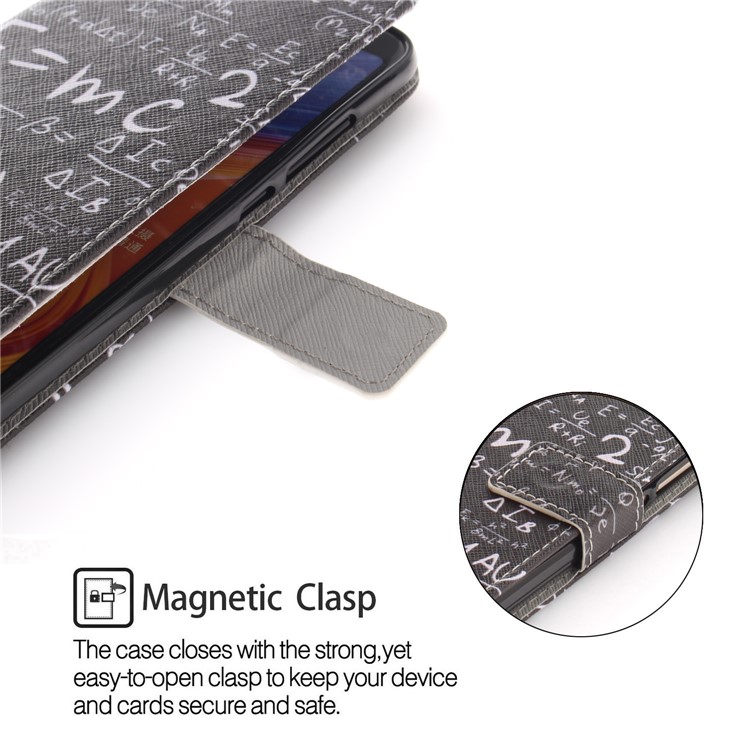 Pattern Printing Wallet Stand Leather Mobile Casing for Xiaomi Mi A2 / Mi 6X - Formula-6