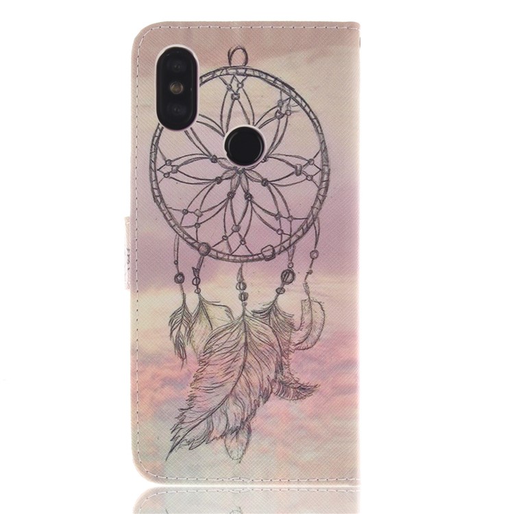 Pattern Printing Wallet Leather Cellphone Case Cover with Stand for Xiaomi Mi A2 / Mi 6X - Dream Catcher-3