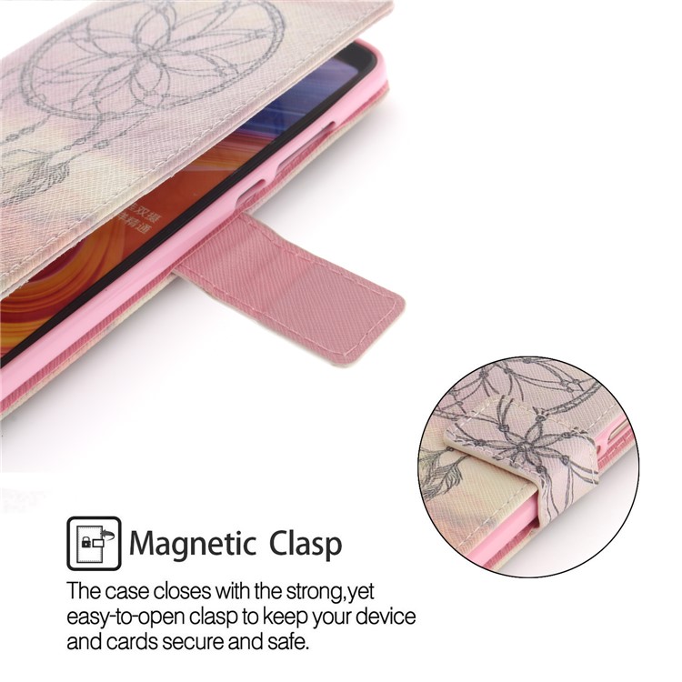 Pattern Printing Wallet Leather Cellphone Case Cover with Stand for Xiaomi Mi A2 / Mi 6X - Dream Catcher-6
