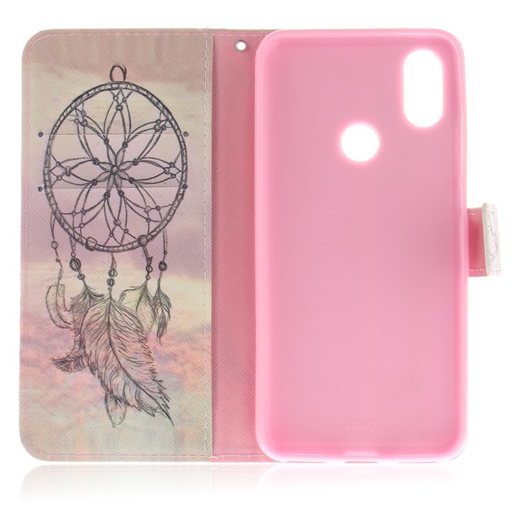 Pattern Printing Wallet Leather Cellphone Case Cover with Stand for Xiaomi Mi A2 / Mi 6X - Dream Catcher-8