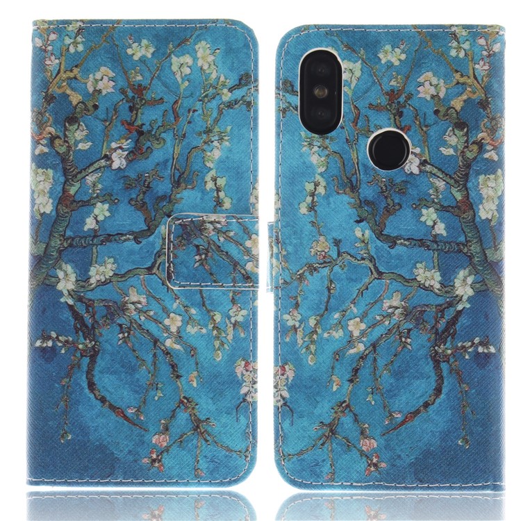 Pattern Printing Wallet Leather Mobile Phone Casing with Stand for Xiaomi Mi A2 / Mi 6X - Wintersweet-2