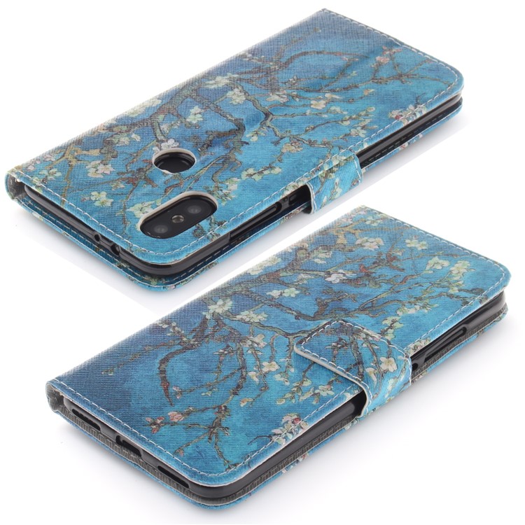 Pattern Printing Wallet Leather Mobile Phone Casing with Stand for Xiaomi Mi A2 / Mi 6X - Wintersweet-4