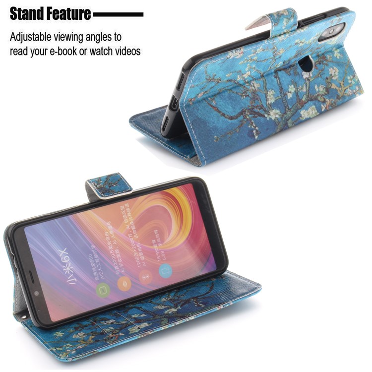 Pattern Printing Wallet Leather Mobile Phone Casing with Stand for Xiaomi Mi A2 / Mi 6X - Wintersweet-5