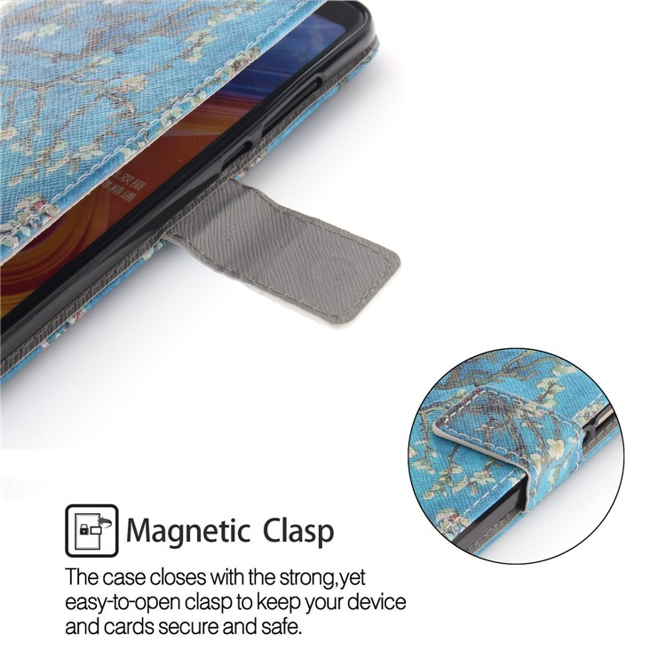 Pattern Printing Wallet Leather Mobile Phone Casing with Stand for Xiaomi Mi A2 / Mi 6X - Wintersweet-6