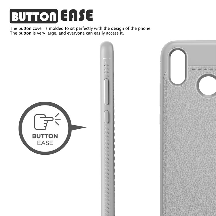 IVSO Gentry Series Litchi Texture Leather Coated TPU Cover for Xiaomi Mi 8 (6.21-inch) - Grey-2