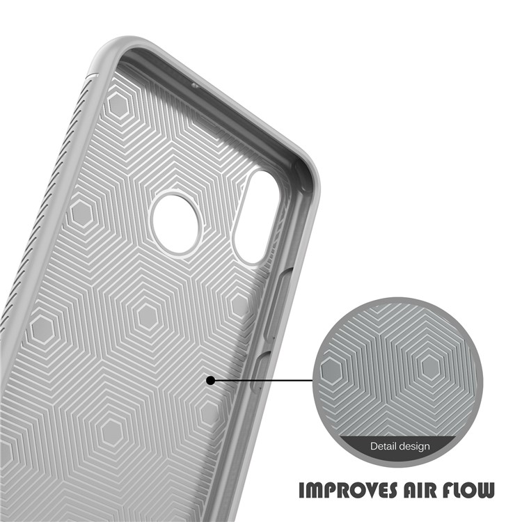 IVSO Gentry Series Litchi Texture Leather Coated TPU Cover for Xiaomi Mi 8 (6.21-inch) - Grey-5
