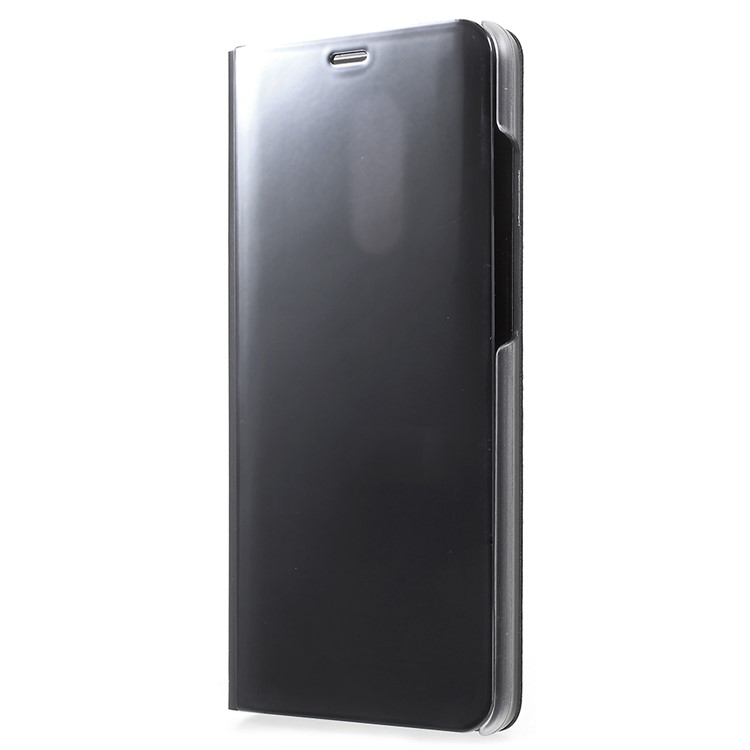 View Window Plated Mirror Surface Leather Phone Case with Stand for Xiaomi Redmi 5 - Black-2