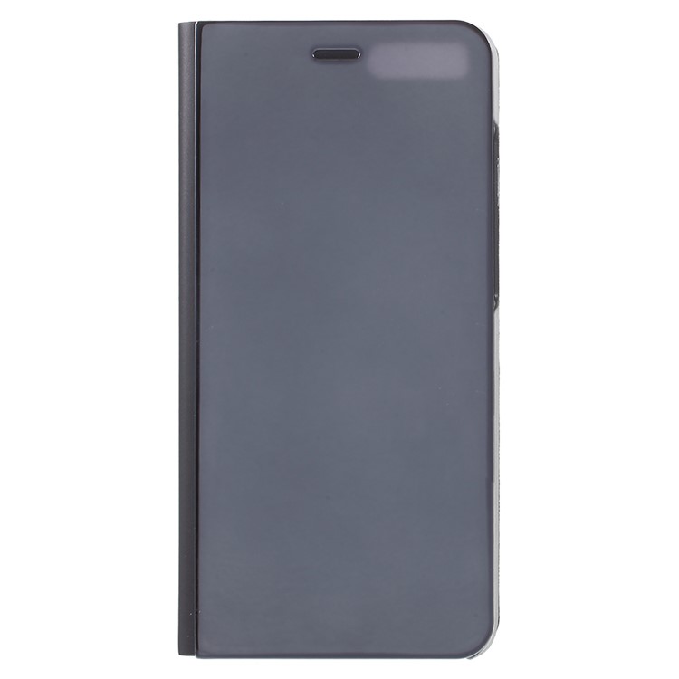 View Window Plated Mirror Surface Leather Phone Case with Stand for Xiaomi Mi Note 3 - Black-1