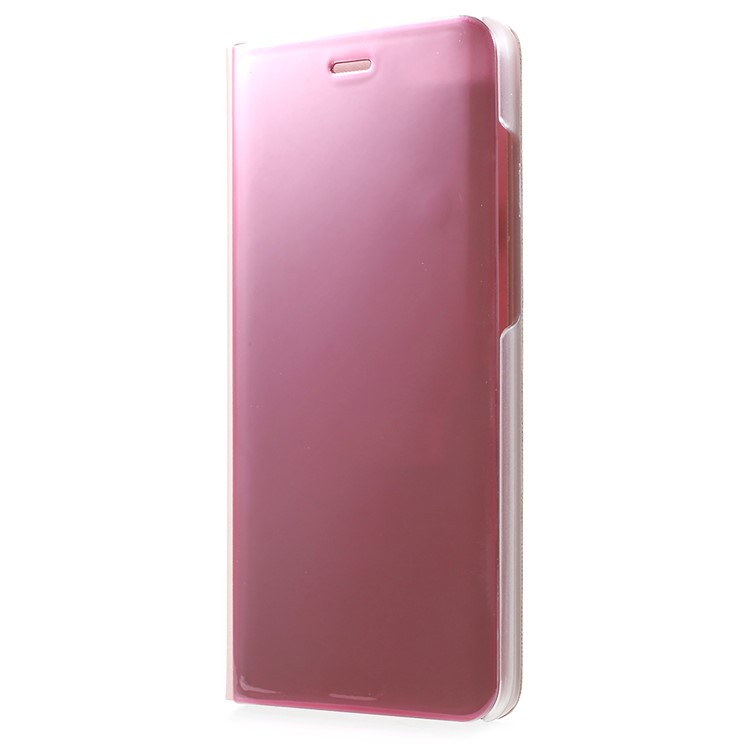 View Window Plated Mirror Surface Leather Phone Cover with Stand for Xiaomi Mi Note 3 - Rose Gold-2