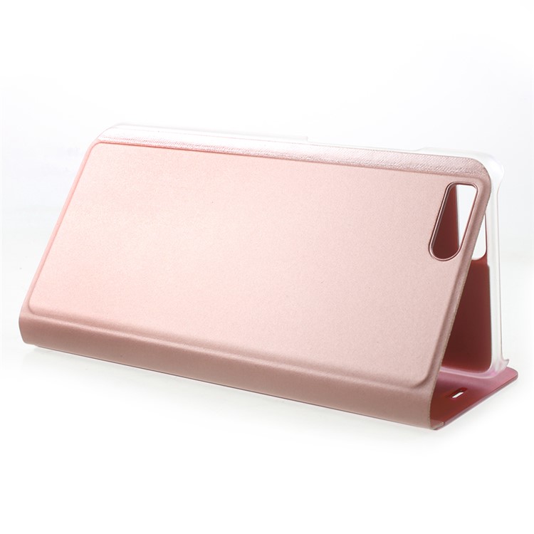 View Window Plated Mirror Surface Leather Phone Cover with Stand for Xiaomi Mi Note 3 - Rose Gold-7