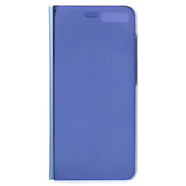 View Window Plated Mirror Surface Leather Phone Case Cover with Stand for Xiaomi Mi Note 3 - Blue-1
