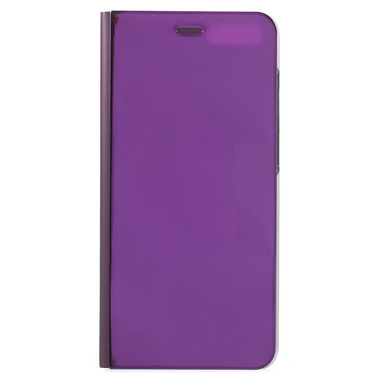 View Window Plated Mirror Surface Leather Accessory Cover with Stand for Xiaomi Mi Note 3 - Light Purple-1