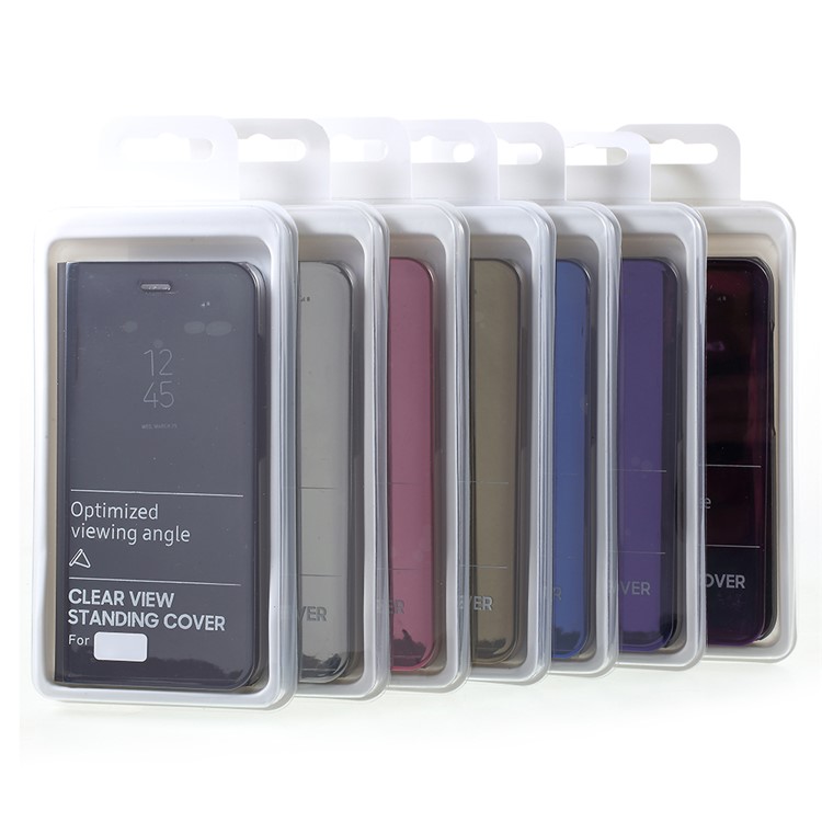 View Window Plated Mirror Surface Leather Case with Stand for Xiaomi Mi A1/Mi 5X - Black-8