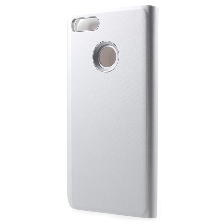 View Window Plated Mirror Surface Leather Stand Cover for Xiaomi Mi A1/Mi 5X - Silver-3