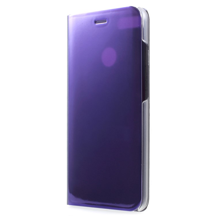 View Window Plated Mirror Surface Leather Stand Flip Mobile Cover for Xiaomi Mi A1/Mi 5X - Dark Purple-2