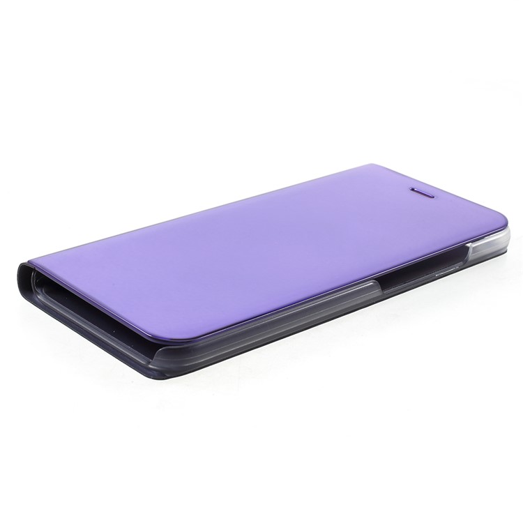 View Window Plated Mirror Surface Leather Stand Flip Mobile Cover for Xiaomi Mi A1/Mi 5X - Dark Purple-4