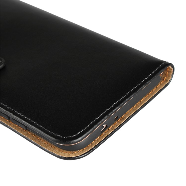Genuine Leather Wallet Stand Phone Case for Xiaomi Mi A2 / Mi 6X - Black-10