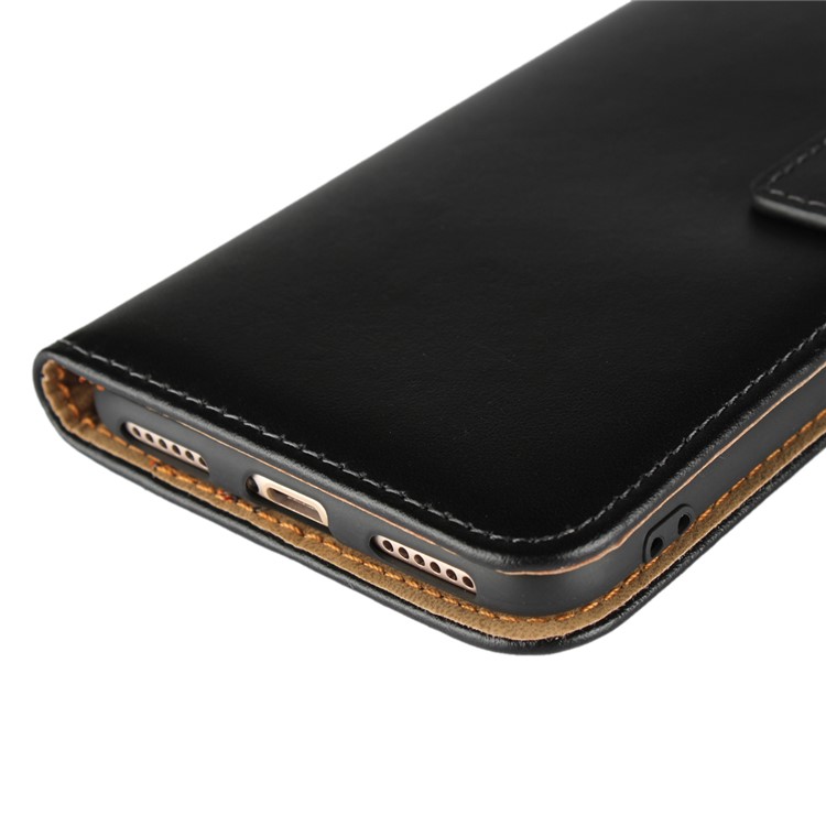 Genuine Leather Wallet Stand Phone Case for Xiaomi Mi A2 / Mi 6X - Black-11