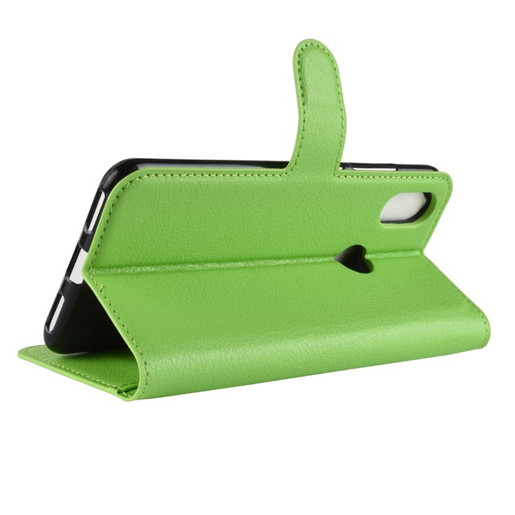 Litchi Skin Wallet Leather Cell Phone Case for Xiaomi Mi A2 / Mi 6X - Green-6