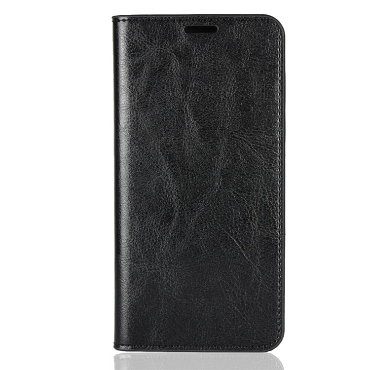 Crazy Horse Texture Genuine Leather Wallet Stand Cover for Xiaomi Mi A2 / Mi 6X - Black-2