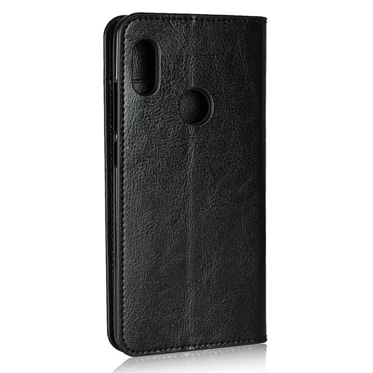 Crazy Horse Texture Genuine Leather Wallet Stand Cover for Xiaomi Mi A2 / Mi 6X - Black-3