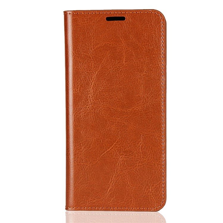 Crazy Horse Texture Genuine Leather Wallet Stand Mobile Cover for Xiaomi Mi A2 / Mi 6X - Brown-2