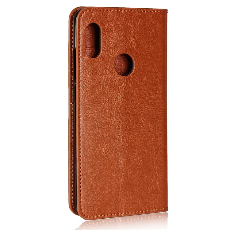 Crazy Horse Texture Genuine Leather Wallet Stand Mobile Cover for Xiaomi Mi A2 / Mi 6X - Brown-3
