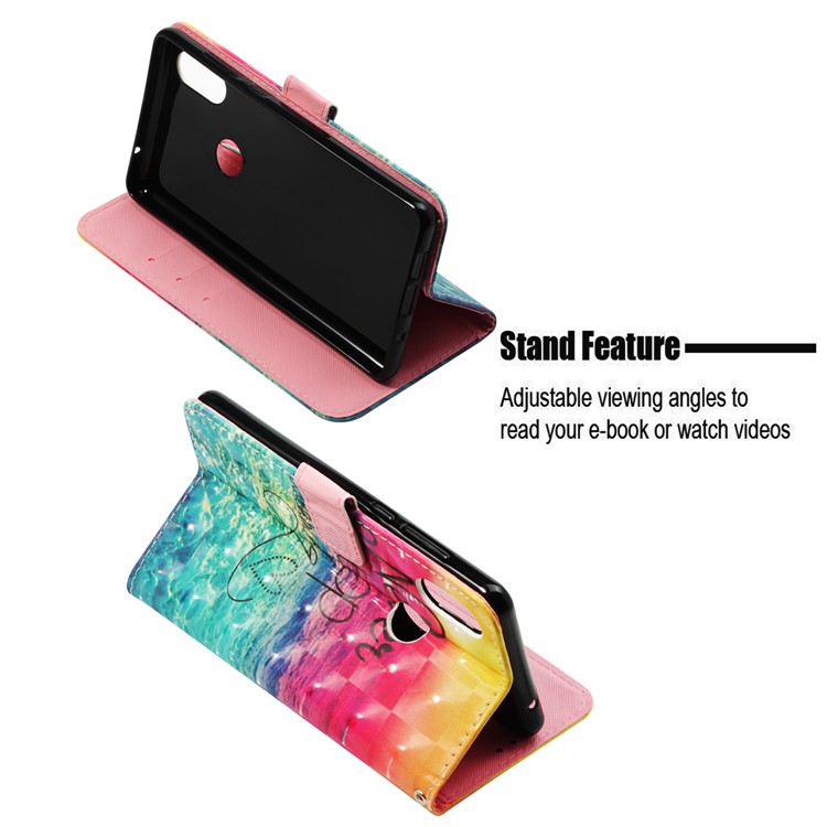 Pattern Printing Light Spot Decor PU Leather Magnetic Stand Case for Xiaomi Mi Mix 2s - Never Stop Dreaming-4
