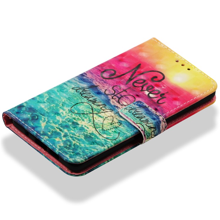 Pattern Printing Light Spot Decor PU Leather Magnetic Stand Case for Xiaomi Mi Mix 2s - Never Stop Dreaming-8