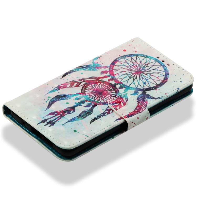 Pattern Printing Light Spot Decor PU Leather Magnetic Stand Mobile Phone Cover for Xiaomi Mi Mix 2s - Colorized Dream Catcher-8