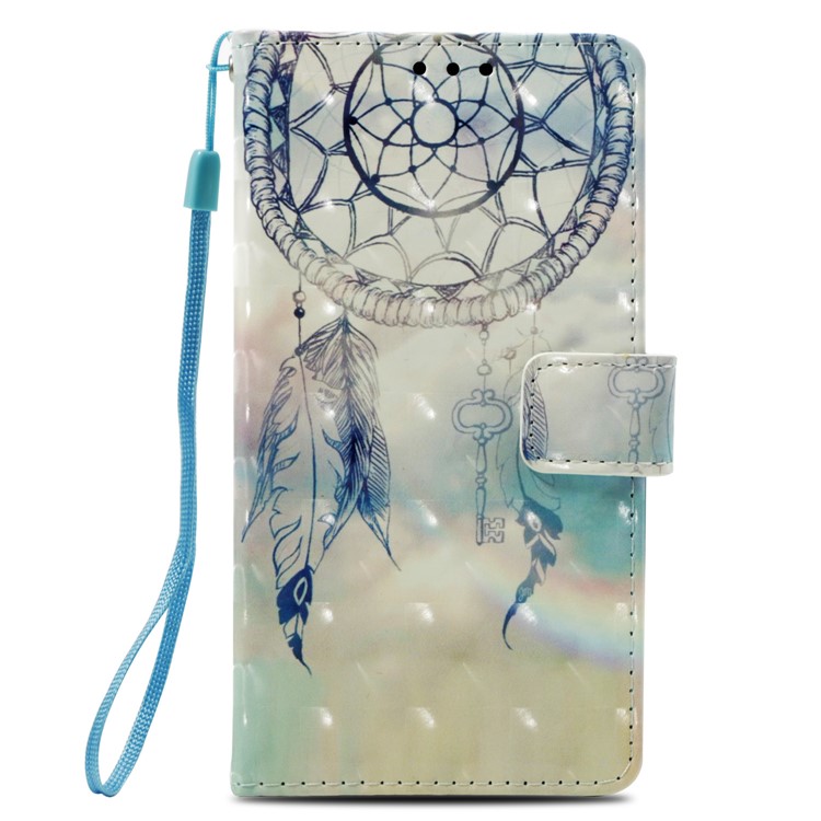 Pattern Printing Light Spot Decor PU Leather Magnetic Stand Cell Phone Cover for Xiaomi Mi Mix 2s - Dream Catcher-2