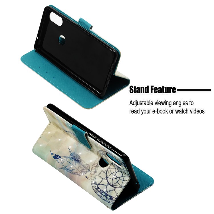 Pattern Printing Light Spot Decor PU Leather Magnetic Stand Cell Phone Cover for Xiaomi Mi Mix 2s - Dream Catcher-4