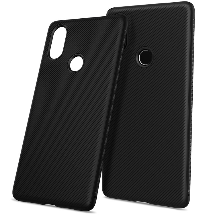 Twill Texture Silicone Mobile Phone Shell for Xiaomi Mi 8 SE (5.88-inch) - Black-1