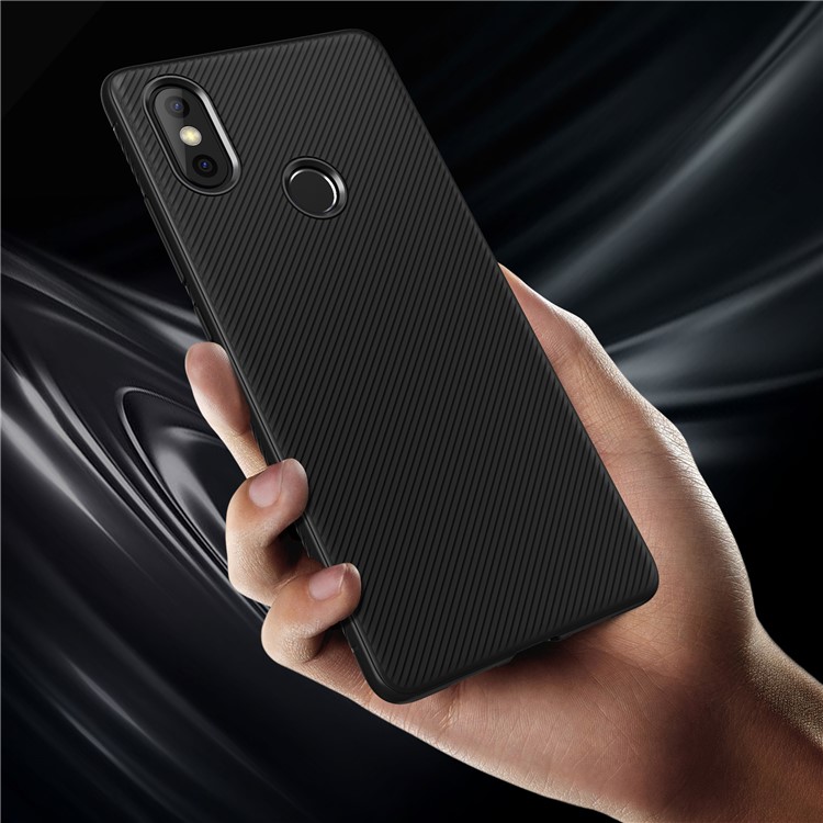 Twill Texture Silicone Mobile Phone Shell for Xiaomi Mi 8 SE (5.88-inch) - Black-4