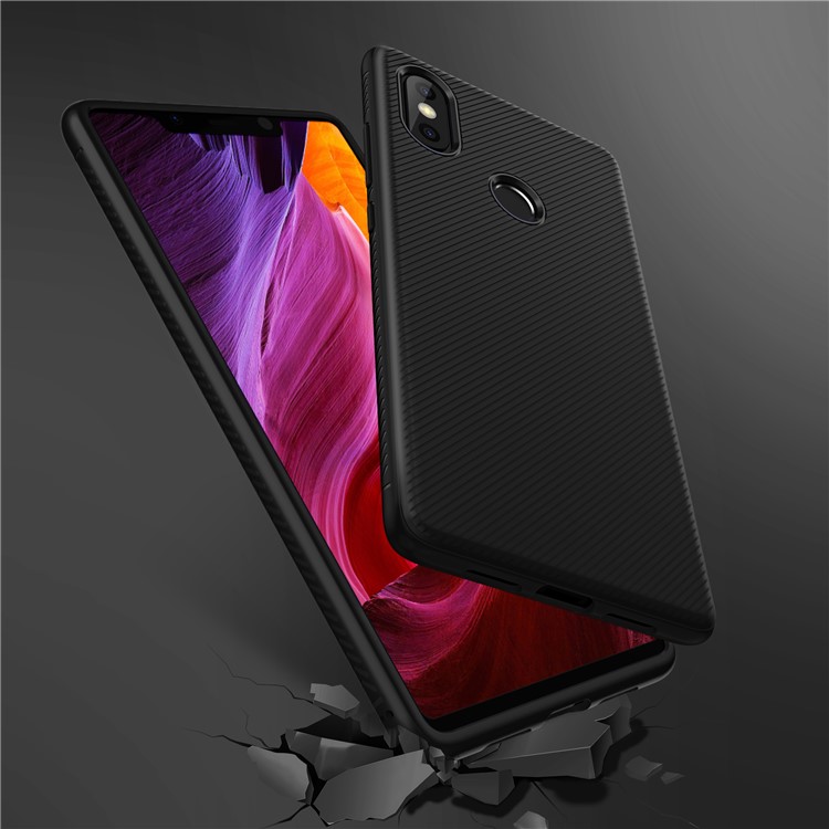 Twill Texture Silicone Mobile Phone Shell for Xiaomi Mi 8 SE (5.88-inch) - Black-5