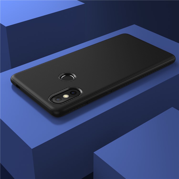 Twill Texture Silicone Mobile Phone Shell for Xiaomi Mi 8 SE (5.88-inch) - Black-6