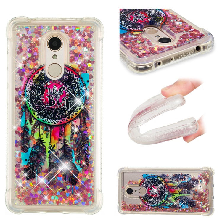 Pattern Printing Dynamic Glitter Powder Sequins TPU Shockproof Case for Xiaomi Redmi 5 - Dream Catcher-1