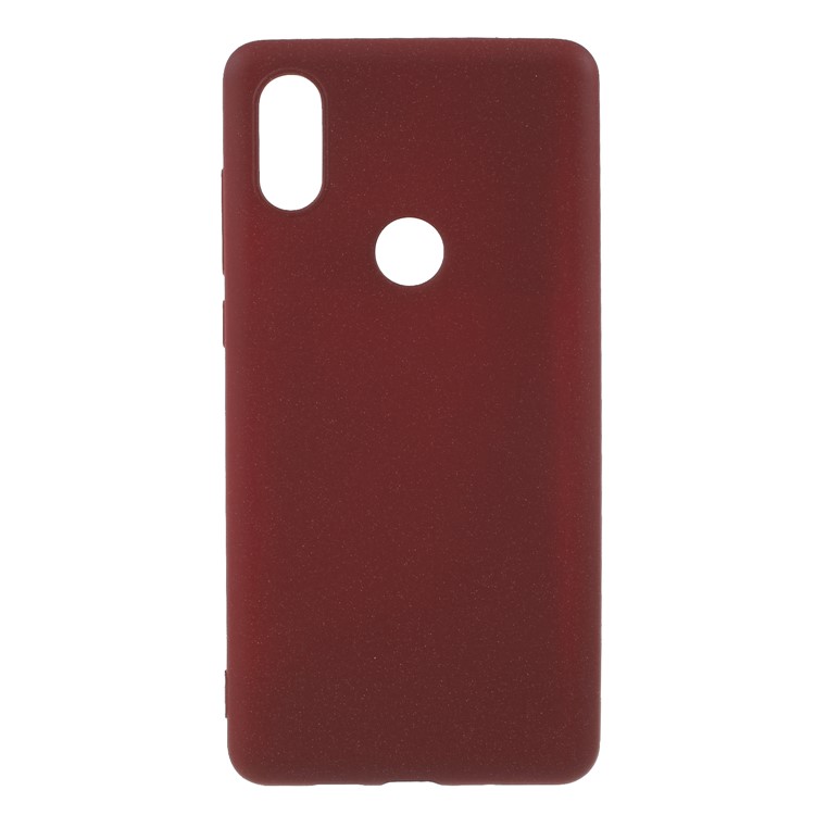 For Xiaomi Mi Mix 2s Double-sided Matte TPU Case Cover - Wine Red-1