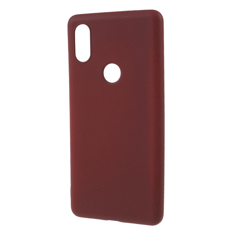 For Xiaomi Mi Mix 2s Double-sided Matte TPU Case Cover - Wine Red-2