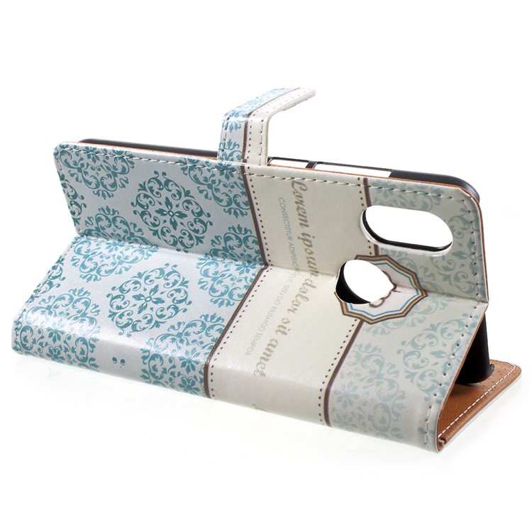 Pattern Printing PU Leather Phone Casing Cover for Xiaomi Mi 8 (6.21-inch) - Damask Flower-4