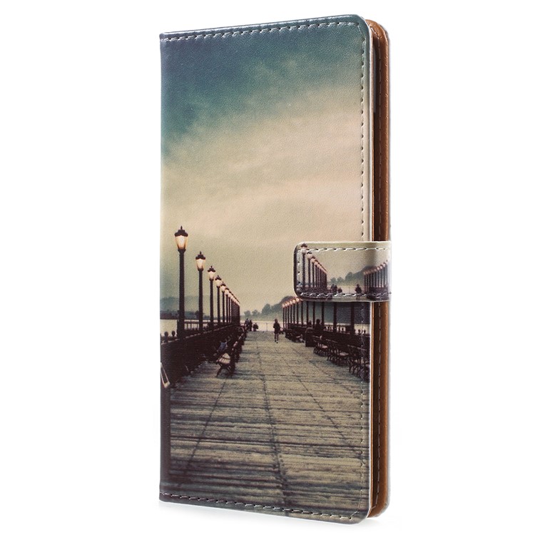Pattern Printing PU Leather Phone Accessory Case for Xiaomi Mi 8 (6.21-inch) - Dock at Sunset-2