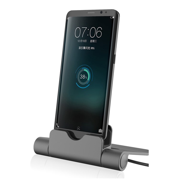 WQ26 Type-C 2A Portable Dock Charger Charging Sync Desktop Cradle Station - Black-1