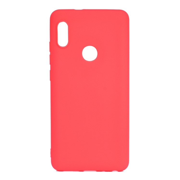 Solid Color Matte TPU Phone Shell Case for Xiaomi Redmi Note 5 Pro (Dual Camera) / Redmi Note 5 - Red-2