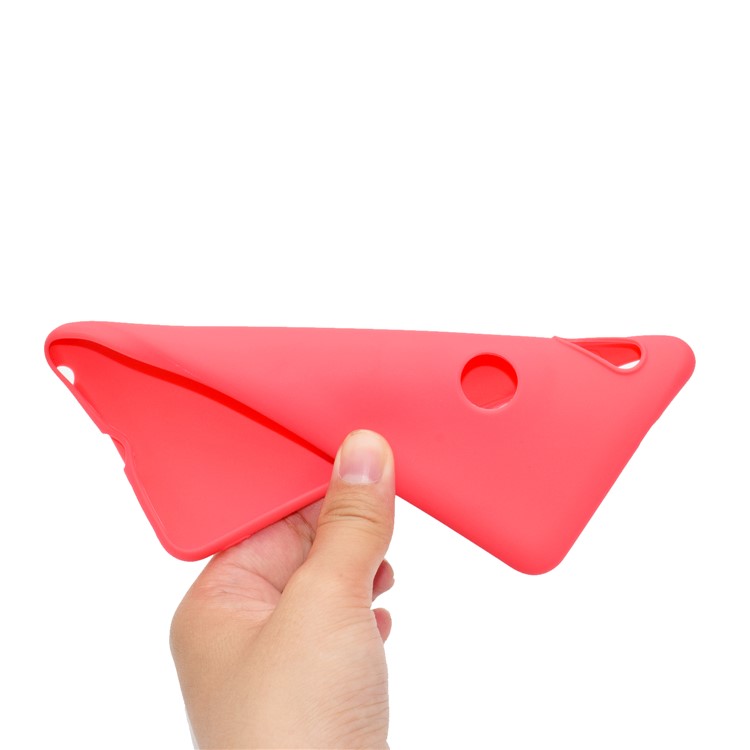 Solid Color Matte TPU Phone Shell Case for Xiaomi Redmi Note 5 Pro (Dual Camera) / Redmi Note 5 - Red-6